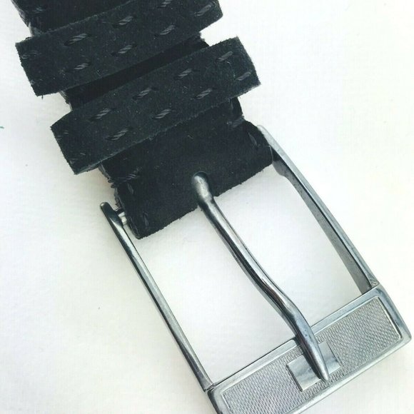 KITON Black Suede Men's Dress Belt 42” Size 105 cm - Picture 7 of 8